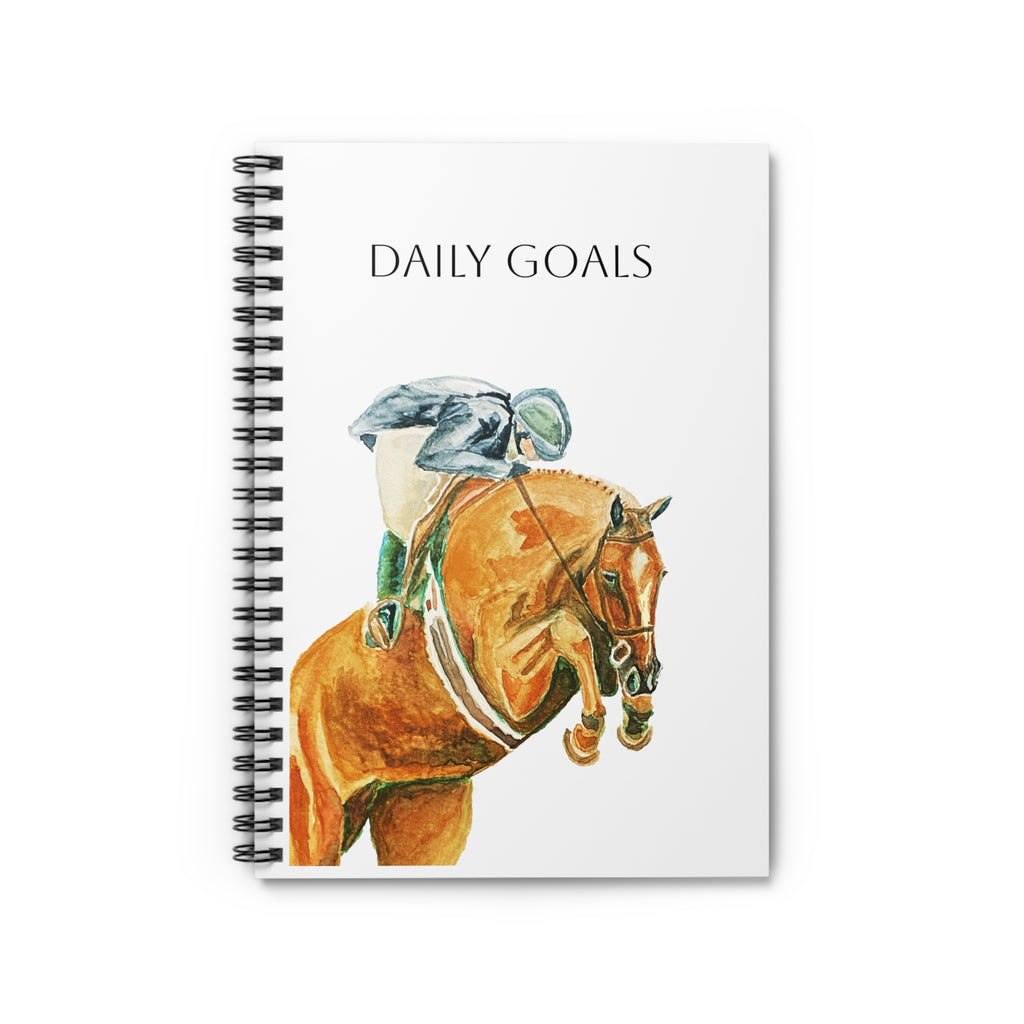 "To Win"  Daily Goals Spiral Notebook — Ruled Journal for Horse Lovers