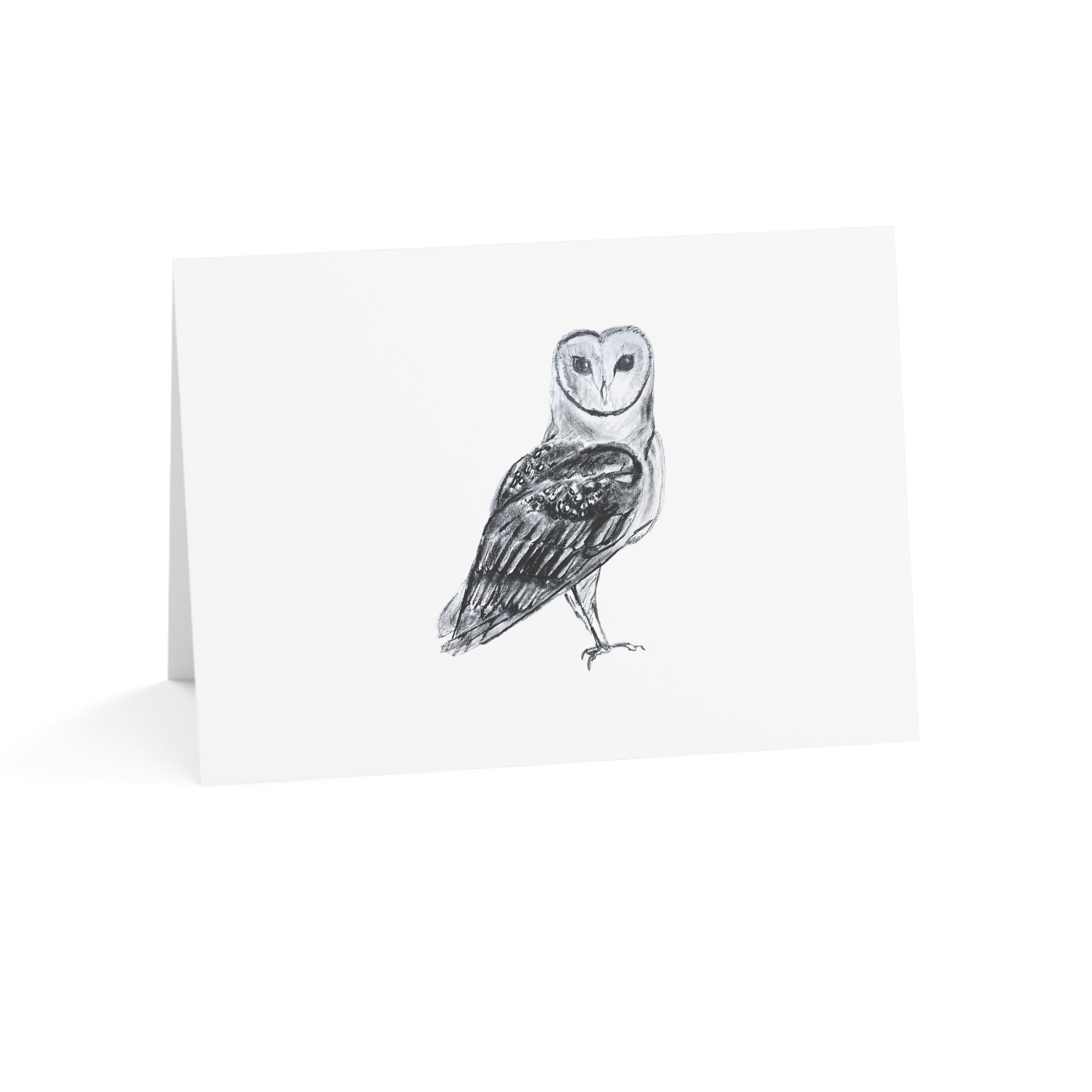 Barn Owl Greeting Cards — Pack of 1/10/30/50 Blank Note Cards for Nature Lovers