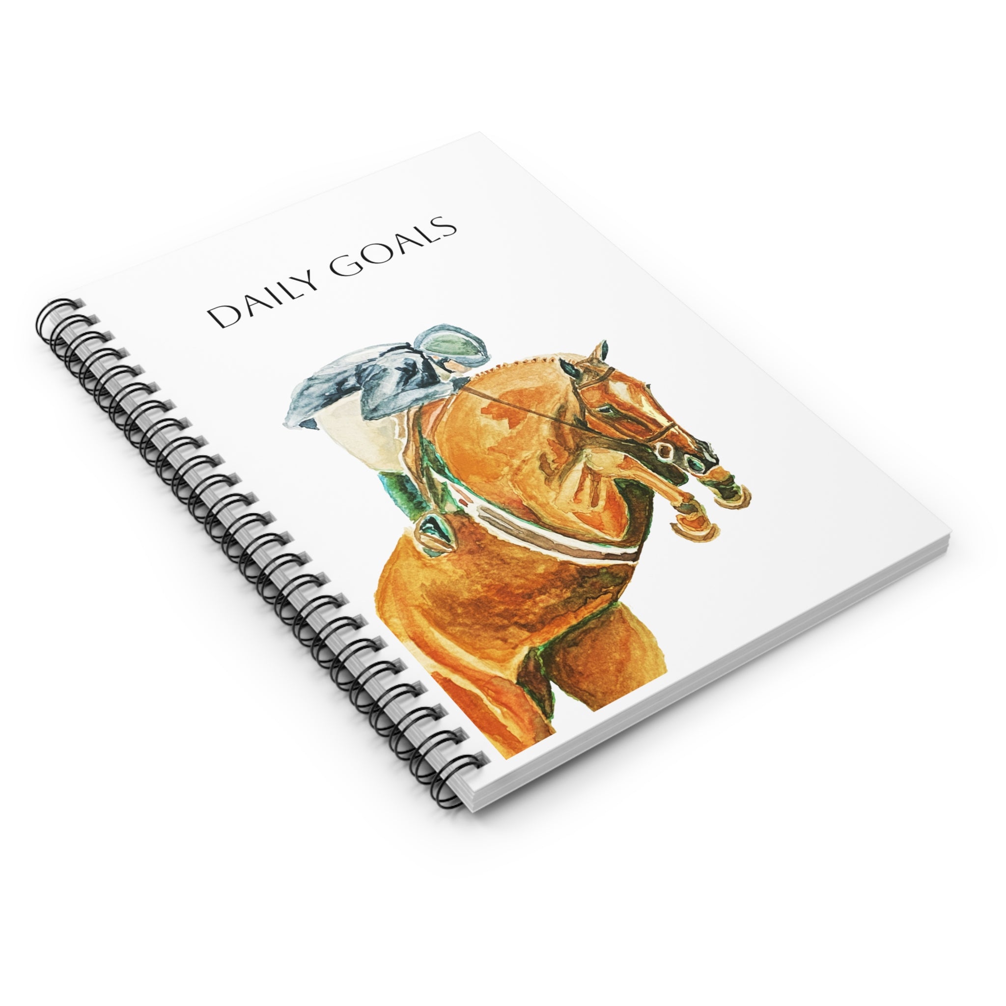 "To Win"  Daily Goals Spiral Notebook — Ruled Journal for Horse Lovers