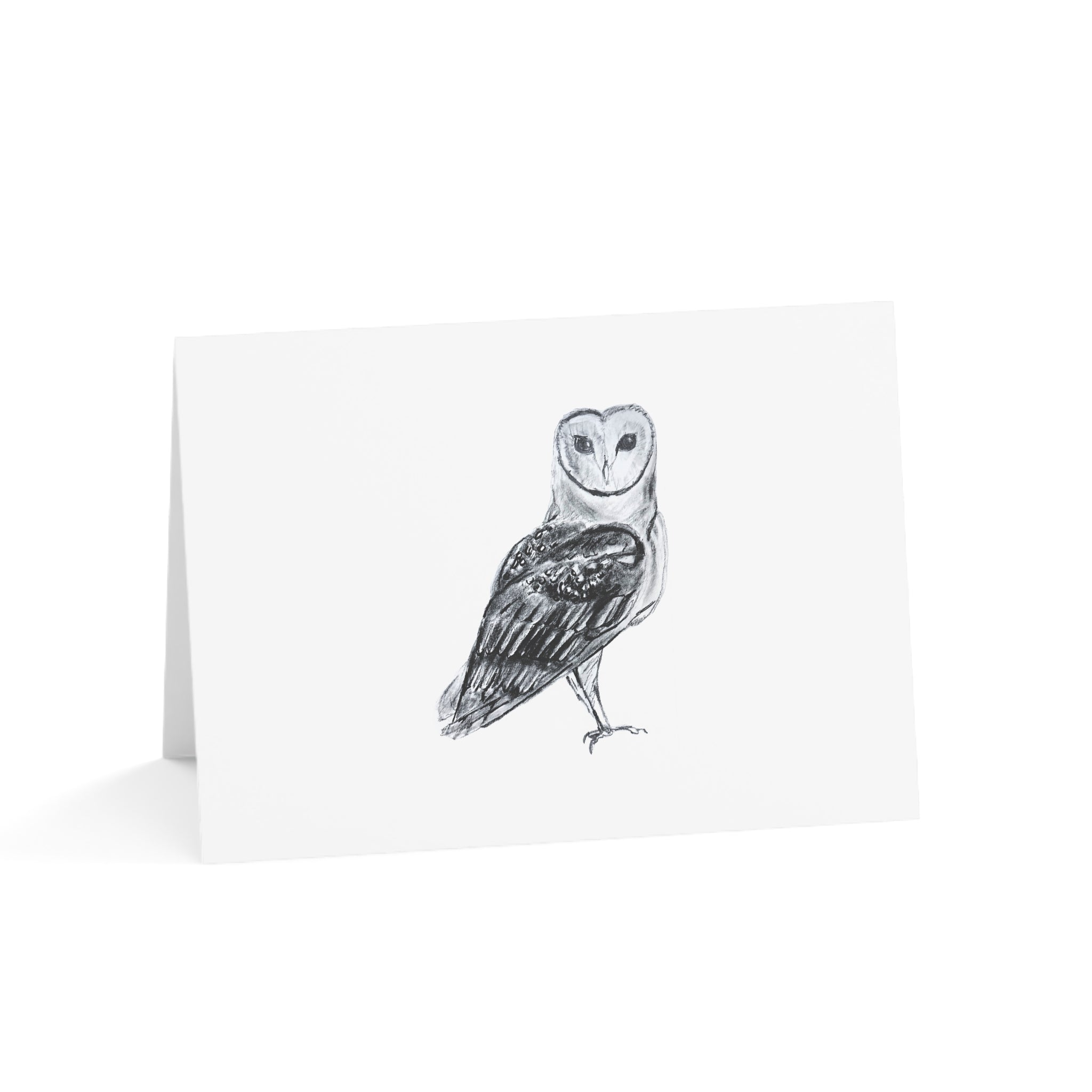 Barn Owl Greeting Cards — Pack of 1/10/30/50 Blank Note Cards for Nature Lovers